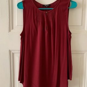Madewell red silk sleeveless top!